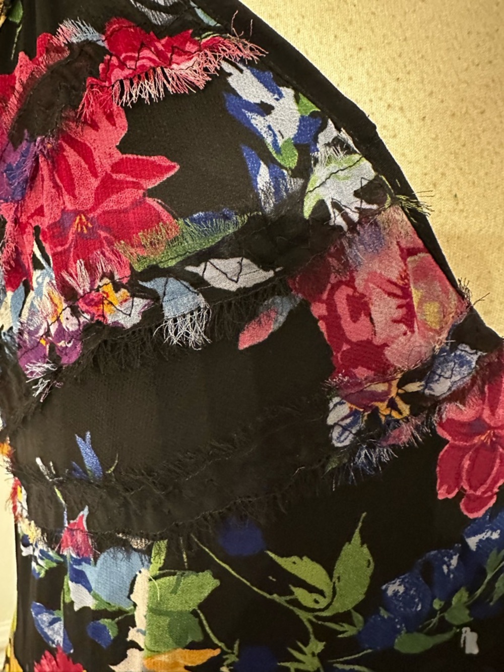 New with Tag! $198 Anthropologie Floral Spaghetti-Strap Dress Blooms Sz L - Picture 4 of 8
